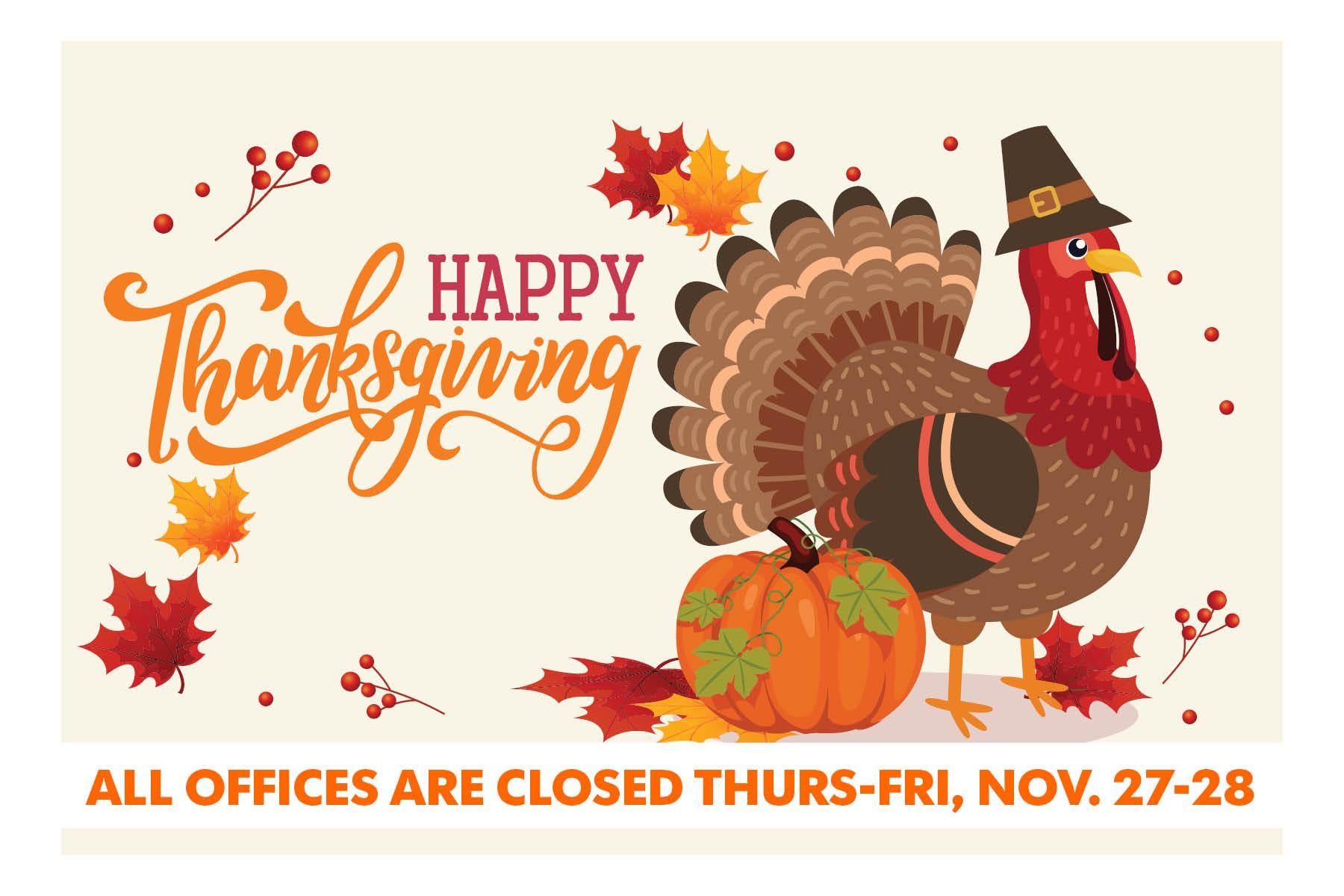 Closed for Thanksgiving
